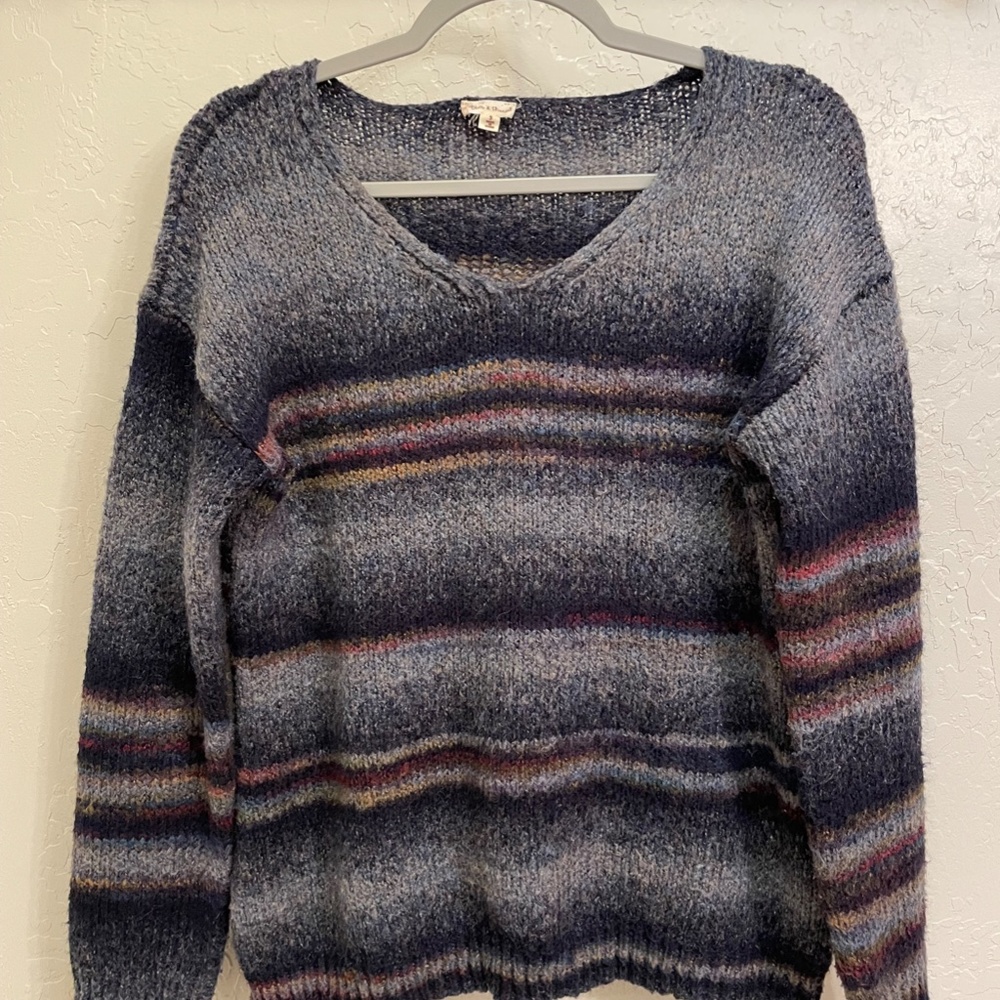 Hem & Thread multi-colored chunky sweater